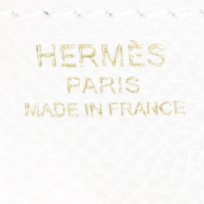 Hermès  Birkin 25 cm handbag  in Béton white epsom leather - Detail D3