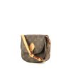 Borsa a tracolla Louis Vuitton Saint Cloud in tela monogram marrone e pelle naturale - 00pp thumbnail