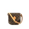Borsa a tracolla Louis Vuitton Saint Cloud in tela monogram marrone e pelle naturale - 360 thumbnail
