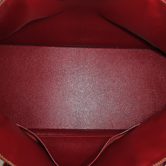 Borsa Hermès Macpherson in pelle Courchevel rossa - Detail D3
