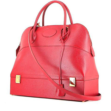 Bolso de mano Hermès Macpherson en cuero Courchevel rojo