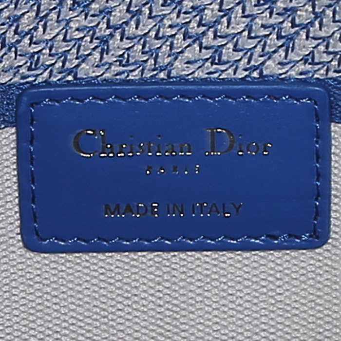 Sac à main Dior  Lady D-Lite en toile bleue - Detail D4