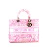 Bolso de mano Dior  Lady D-Lite en lona rosa - 360 thumbnail