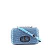 Dior Caro small model  shoulder bag  in blue leather - 360 thumbnail