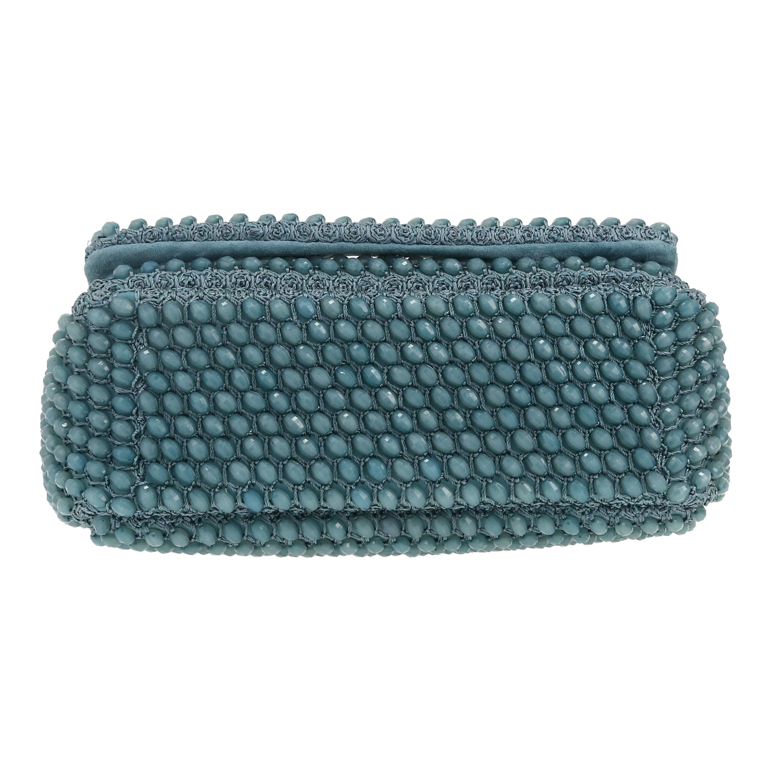 Borsa a tracolla Dior Caro modello piccolo  in pelle blu - Detail D1