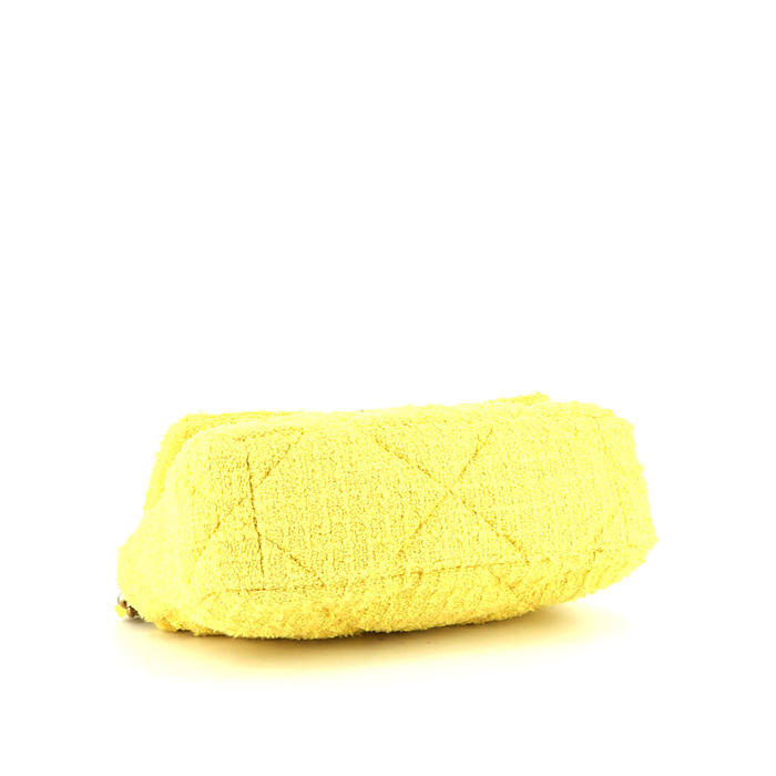 Sac bandoulière Chanel  19 en tweed jaune - Detail D5
