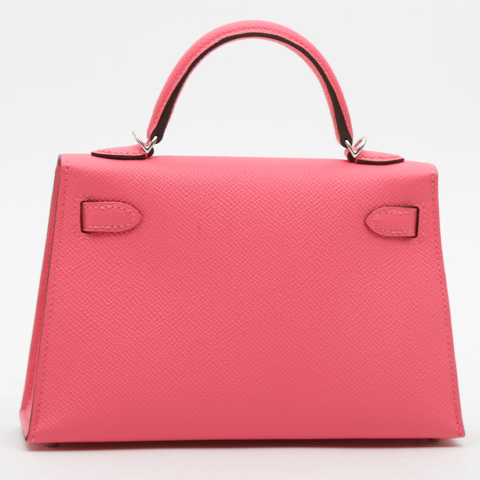 Borsa Hermès  Kelly 20 cm in pelle Epsom rosa azalea - Detail D7
