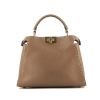 Fendi  Peekaboo small model  handbag  in taupe leather - 360 thumbnail