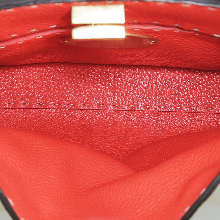 Borsa Fendi  Peekaboo modello piccolo  in pelle color talpa - Detail D3