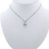Vintage  necklace in platinium, white gold and diamond - 360 thumbnail