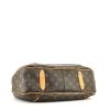 Bolso de mano Louis Vuitton Galliera en lona Monogram marrón y cuero natural - Detail D4 thumbnail
