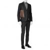 Sac porté épaule Louis Vuitton Musette en toile damier ébène et cuir glacé marron - Detail D1 thumbnail