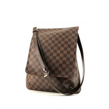 Louis Vuitton Musette shoulder bag  in ebene damier canvas  and brown