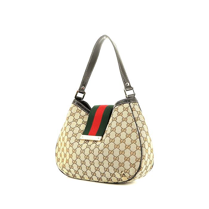 Jackie vintage cloth handbag Gucci Beige in Cloth - 39488417