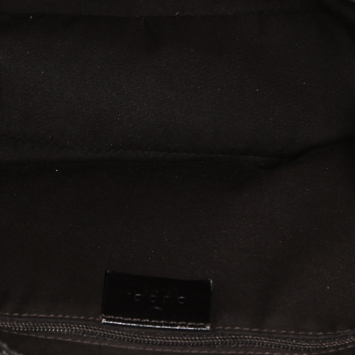 Gucci   handbag  in beige "sûpreme GG" canvas  and brown leather - Detail D2