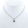Collar Chopard Happy Diamonds Icon de oro blanco y diamante - 360 thumbnail