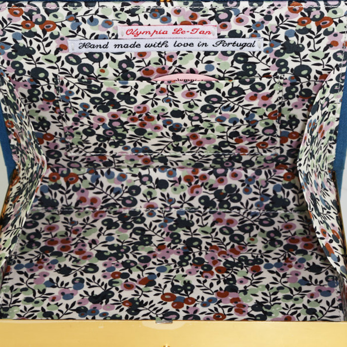 Bolsito de mano Olympia Le-Tan Assouline In the spirit of MIAMI BEACH en lona azul n°48/77 - Detail D2