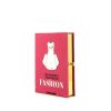 Bolsito de mano Olympia Le-Tan Assouline The impossible collection of Fashion en lona rosa y blanca n°06/77 - 00pp thumbnail