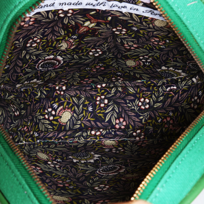 Borsa a tracolla Olympia Le-Tan Assouline Tulum Gypset in tela verde n°32/32 - Detail D2