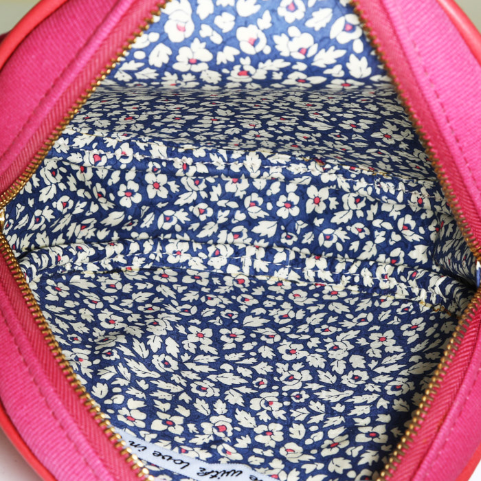 Sac bandoulière Olympia Le-Tan Assouline Bohemia en toile rose - Detail D2