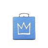 Borsa a tracolla Olympia Le-Tan Jean-Michel Basquiat Crown in tela blu e pelle blu - 360 thumbnail