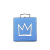 Sac bandoulière Olympia Le-Tan Jean-Michel Basquiat Crown en toile bleue et cuir bleu - 360 thumbnail