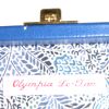 Bolso bandolera Olympia Le-Tan Jean-Michel Basquiat Crown en lona azul y cuero azul - Detail D3 thumbnail