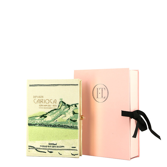 Olympia Le-Tan DIFUSOR CARIOCA GRANADO-RIO pouch  in beige canvas n°01/16 - Detail D1