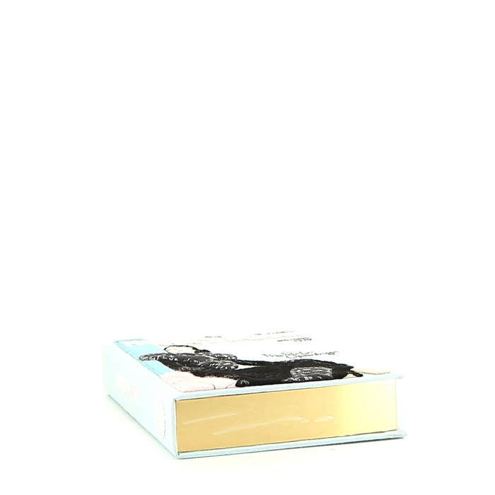 Bolsito de mano Olympia Le-Tan Harper's Bazaar October 1930 The Paris Openings en lona Bleu Pale n°03/77 - Detail D4