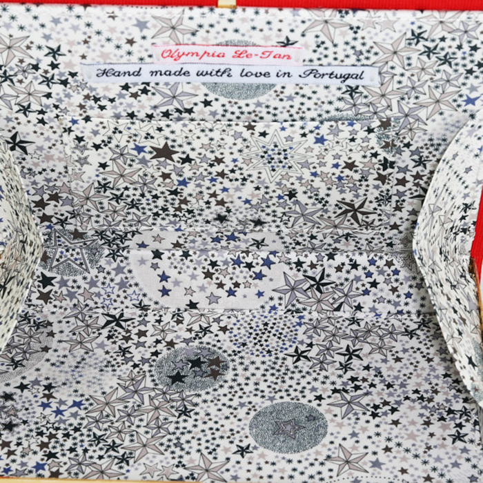 Pochette Olympia Le-Tan Harper's Bazaar September 1930 en toile rouge n°18/77 - Detail D2