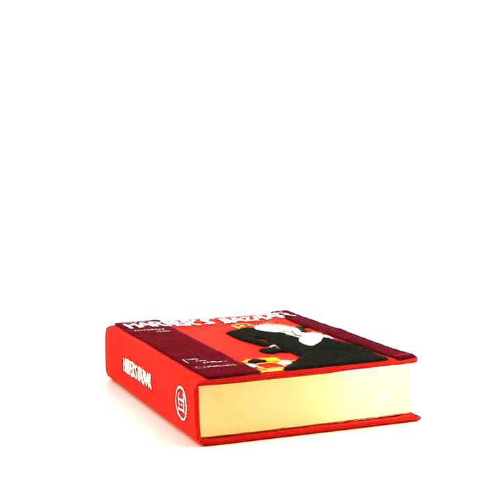 Pochette Olympia Le-Tan Harper's Bazaar September 1930 en toile rouge n°18/77 - Detail D5