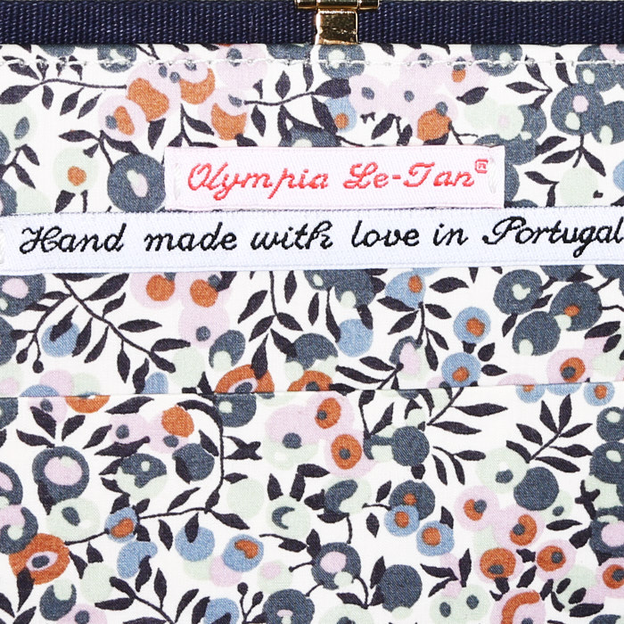 Olympia Le-Tan LE PETIT PRINCE Antoine de Saint-Exupéry shoulder bag  in navy blue canvas n°31/77 - Detail D4