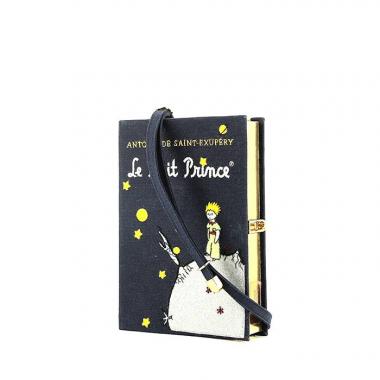 Borsa a tracolla Olympia Le-Tan LE PETIT PRINCE Antoine de Saint-Exupéry in tela blu marino n°31/77