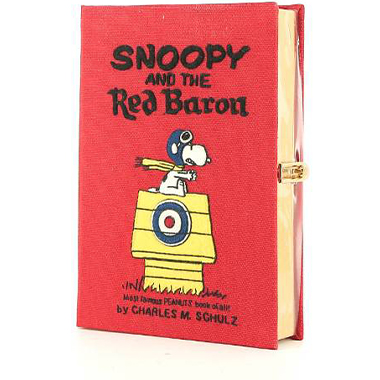 Bolsito de mano Olympia Le-Tan Snoopy and the RED BARON en lona roja n°01/16