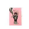 Bolsito de mano Olympia Le-Tan Olt x Ana Strumpf Cosmic hand en lona rosa n°06/16 - 360 thumbnail