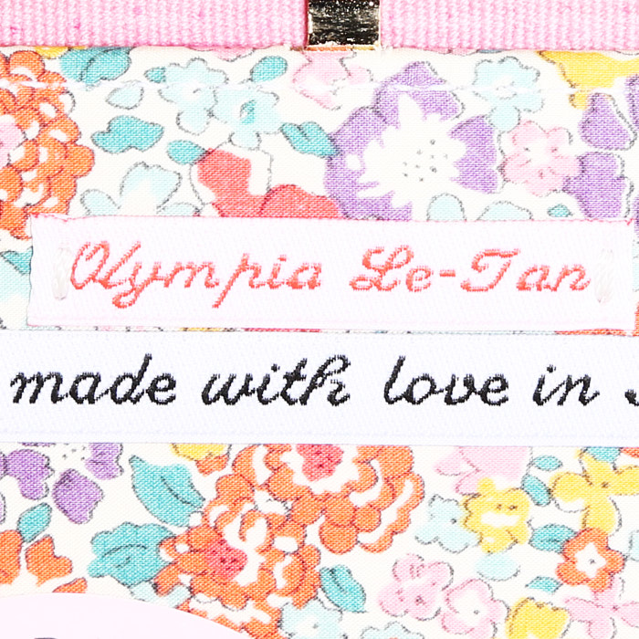 Bolsito de mano Olympia Le-Tan Olt x Ana Strumpf Cosmic hand en lona rosa n°06/16 - Detail D3