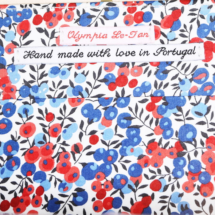 Sac bandoulière Olympia Le-Tan Uno l'Arrache Coeur en toile blanche n°01/77 - Detail D4