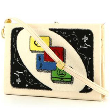 Bolso bandolera Olympia Le-Tan Uno l'Arrache Coeur en lona blanca n°01/77