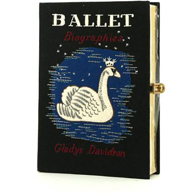 Bolsito de mano Olympia Le-Tan Ballet Biographies Gladys Davidson Artist Proof en lona negra Artist Proof n°2