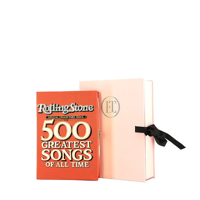 Pochette Olympia Le-Tan Special Collectors Issue ROLLING STONE 500 GREATEST SONGS OF ALL THE TIME in tela arancione n°01/77 - Detail D1