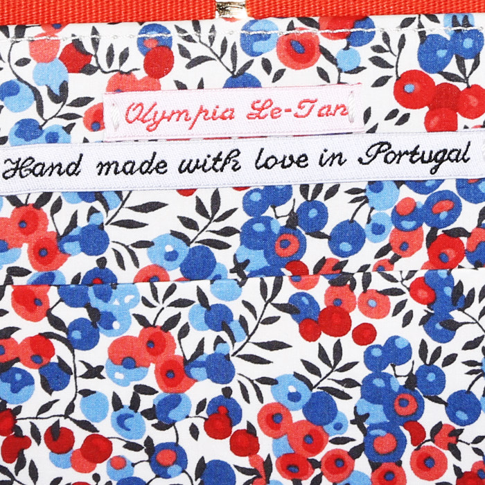 Olympia Le-Tan Special Collectors Issue ROLLING STONE 500 GREATEST SONGS OF ALL THE TIME pouch  in orange canvas n°01/77 - Detail D3