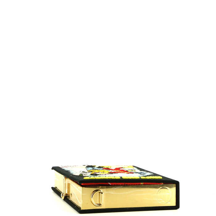 Bolso bandolera Olympia Le-Tan Marvel Ain't she sweet ? en lona negra n°21/32 - Detail D5