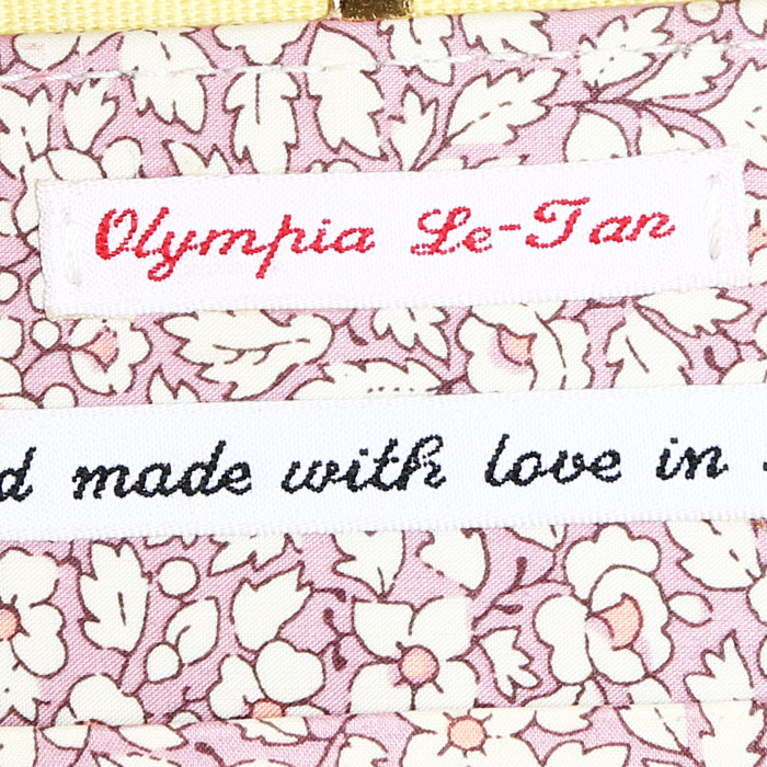 Olympia Le-Tan Braniff International Airways Brazil hand shoulder bag  in yellow canvas - Detail D3