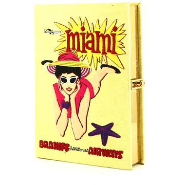 Borsa a tracolla Olympia Le-Tan Braniff International Airways Brazil hand in tela gialla