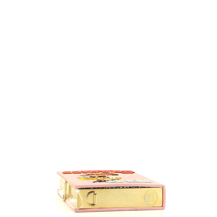 Borsa a tracolla Olympia Le-Tan Braniff International Airways Cosmic hand in tela rosa n°68/77 - Detail D5