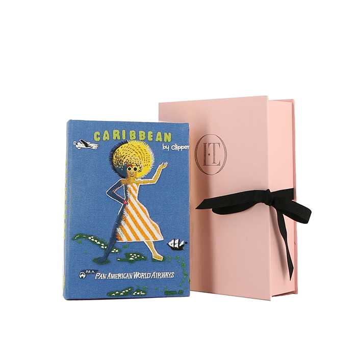 Olympia Le-Tan Pan American World Airways Caribbean by Clipper pouch  in blue canvas n°03/77 - Detail D1