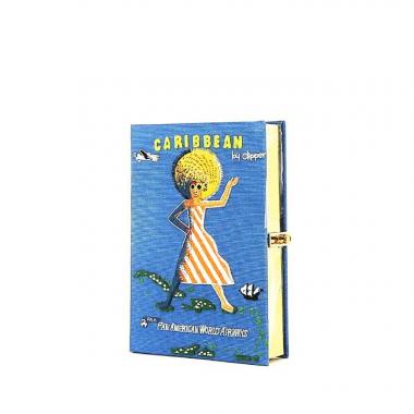 Olympia Le-Tan Pan American World Airways Caribbean by Clipper pouch  in blue canvas n°03/77