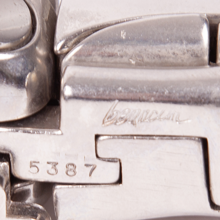 Miguel Berrocal, "Mini Zoraida", sculpture en métal nickelé, laiton et quartz, signée et numérotée, de 1969