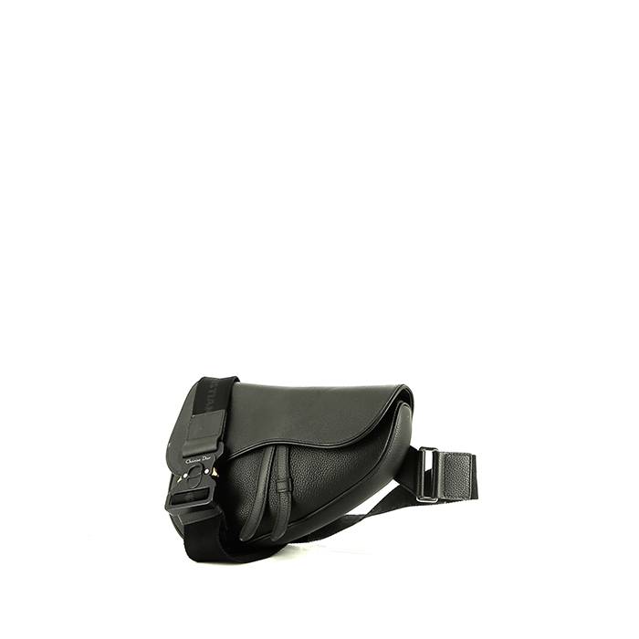 Dior  Saddle shoulder bag  in black grained leather - 00pp