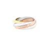 Cartier Trinity Semainier ring in yellow gold, pink gold and white gold, size 54 - 00pp thumbnail